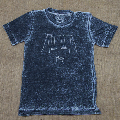 OneSkater Play Fitted Grey Acid Wash T shirt