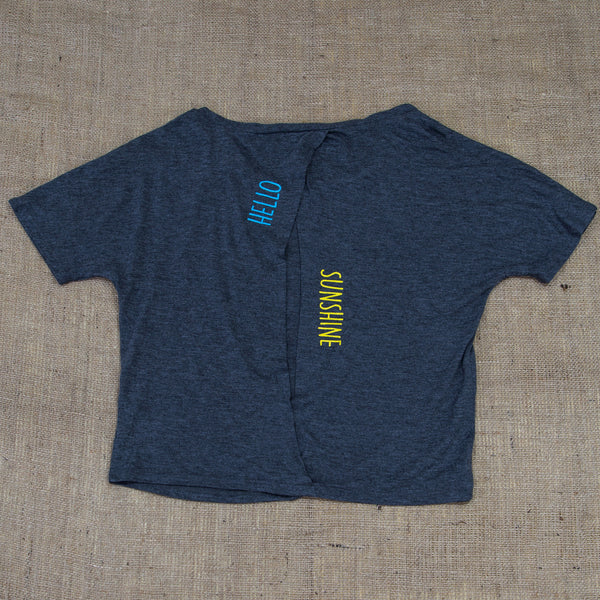 Hello Sunshine Split Back Womens T Shirt