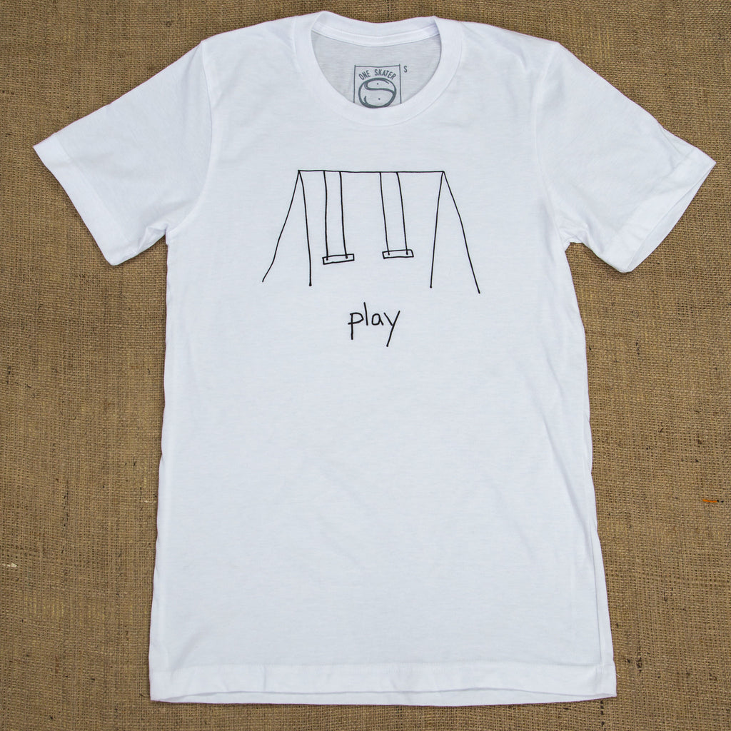 OneSkater Play Fitted White T shirt