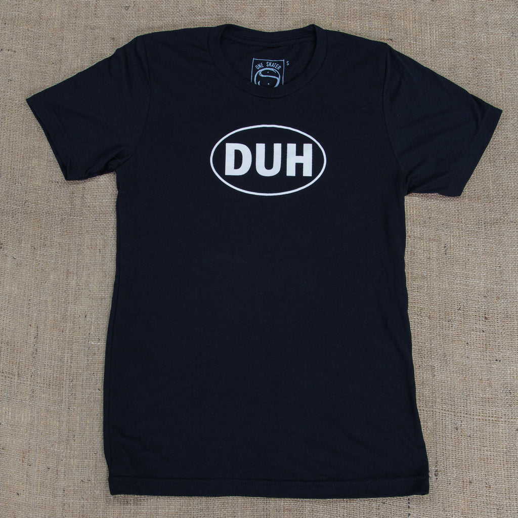 OneSkater Black DUH fitted T shirt
