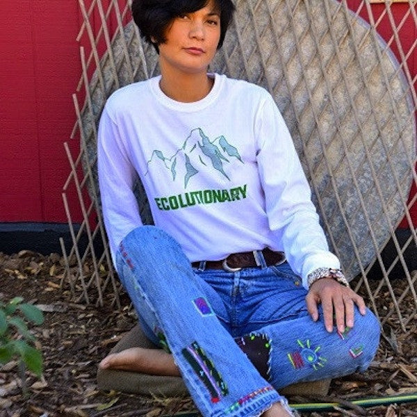 Ecolutionary Mint Long Sleeve Organic T shirt