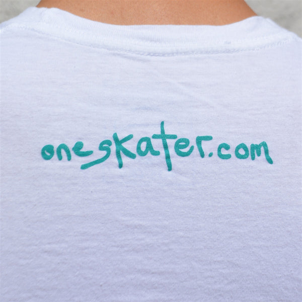 OneSkater Think About It fitted white T shirt